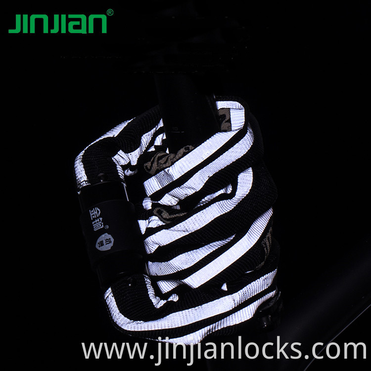 Anti-cut Reflective chain lock for bike and motorcycle lock keep you safe at night